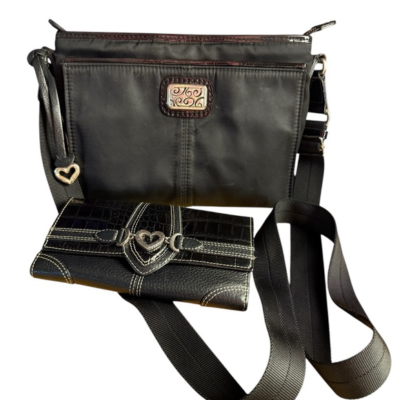 Brighton Twster Unisex Rockabilly Black Bag with wallet organizer